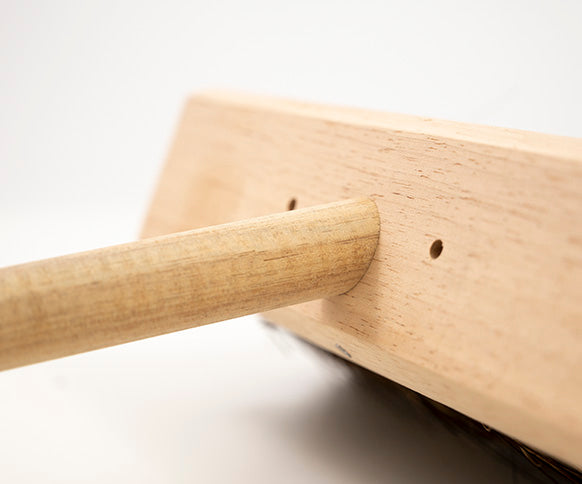 Everyday Wooden Yard Broom With Handle - Stiff